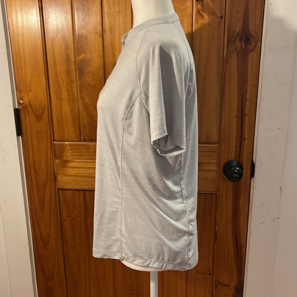 Slazenger Golf Light Grey 1/4 Zip Short Sleeve Lightweight Top Large - Picture 2 of 8
